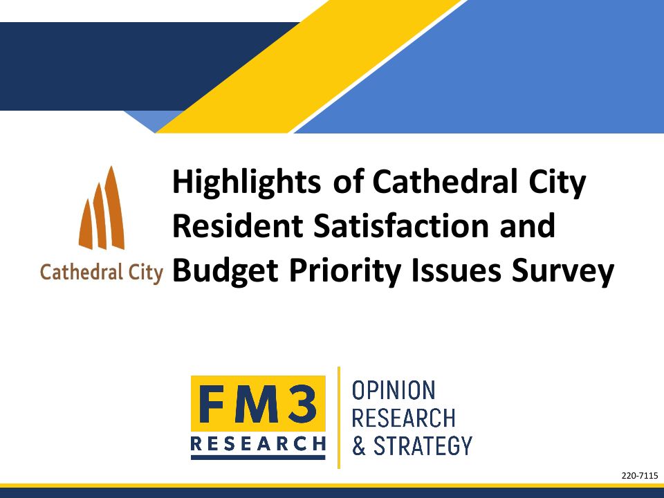 2207115 Cathedral City Budget Priority and Satisfaction Survey Presentation 5824