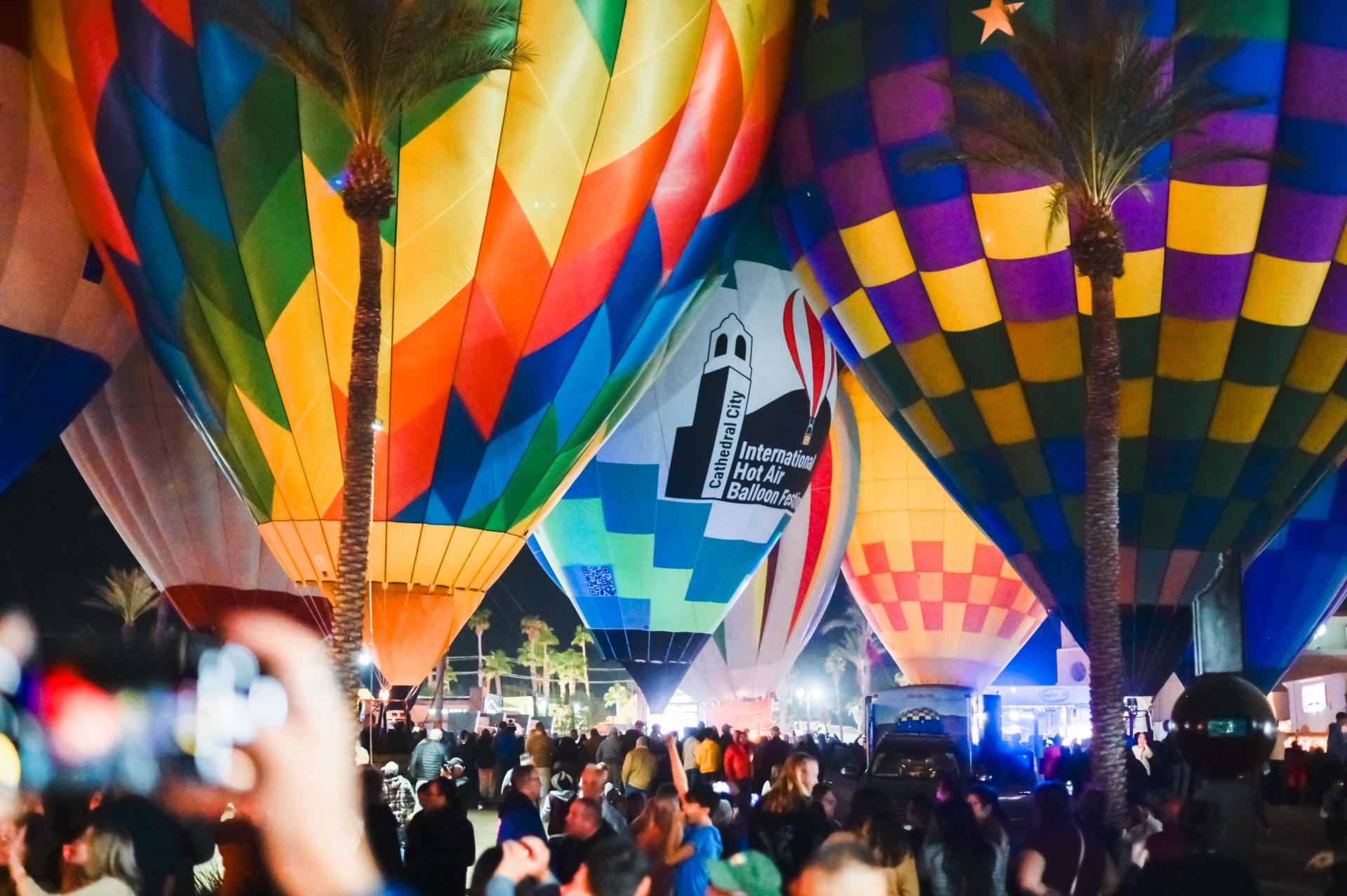 Cathedral City Hot Air Balloon Night Glow 1_